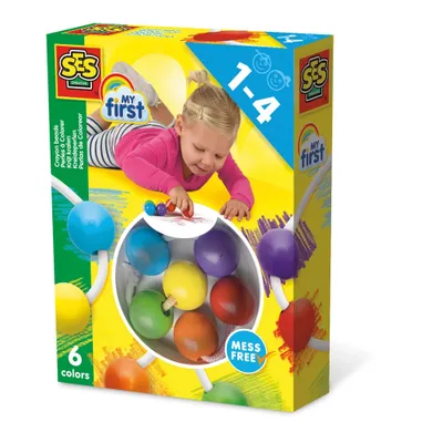 Produktbild von SES Creative My First 00244 Wachsmalperlen - Kinderfreundliche Malstifte für Kleinkinder ab 1 Jahr, 6 Stück(e), Mehrfarbig, Mehrfarbig, Rund, Kind, 1 Jahr(e)