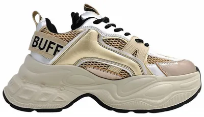 Imagen del producto de Buffalo, zapatos deportivos para mujer, cordones, color dorado, estilo casual
