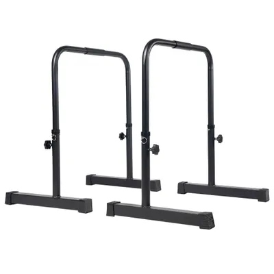 Produktbild von Matchu Sports Verstellbares Dip Barren Set - Dip Station bis 130 kg belastbar, rutschfest - Dip Stangen - Dip Bars - Fitness Paralle - Push Up Bars