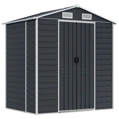 Produktbild von vidaXL Gerätehaus Anthrazit 191x130x198 cm Verzinkter Stahl