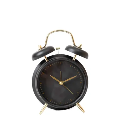 Produktbild von Uhr Rund Nachttisch Alarm Weckuhr TIMER schwarz 20 cm HOMLA
