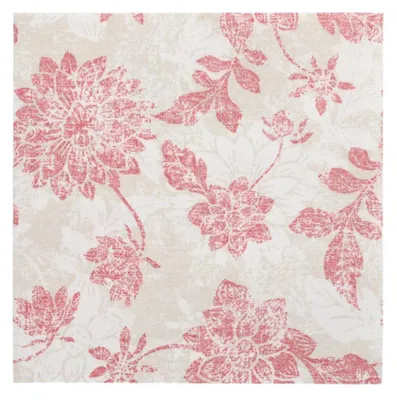 Produktbild von 50 Servietten "ROYAL Collection" 1/4-Falz 40 cm x 40 cm bordeaux "Flowers"