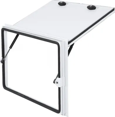 Obrázek produktu pro Dveře do úložného prostoru karavanu, 28 x 16 palců, robustní, čtvercové, s dvojitou podpěrnou tyčí a bezpečnostním zámkem pro karavany, přívěsy, obytné vozy