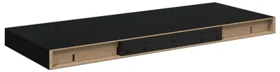 Zdjęcie produktu dla Półka ścienna, czarna, 60x23,5x3,8 cm, MDF