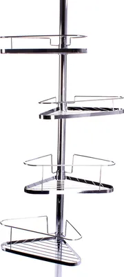 Produktbild von MSV Teleskop Badregal Duschecke Duschregal 4 Ablagen Höheverstellbar von 145 bis 250cm