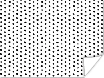 Produktbild von MuchoWow® Poster Polka dots - Schwarz - Weiß - Muster 160x120 cm - Foto Plakat