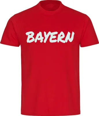 Produktbild von multifanshop Herren T-Shirt - Bayern - Textmarker, rot, Größe 3XL