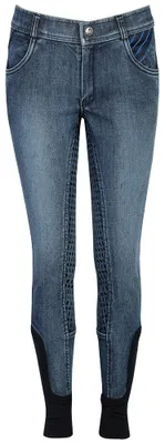 Produktbild von Harrys Horse Jeans Reithose Bowhill, Vollgrip, navy-denim, Größe:152