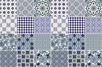 Produktbild von Fliesenaufkleber 20 x 20 cm – 24 Stück – Selbstklebend – Wasserfest – Pflegeleicht – Hitzebeständig – Für Küche & Bad – Eine Sammlung klassischer Motive