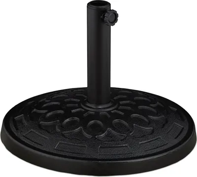 Immagine prodotto di Supporto per ombrellone rotondo in nero