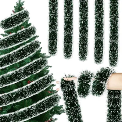 Immagine prodotto di Ghirlande di pino di 10 metri per Natale – Decorazioni per interni ed esterni