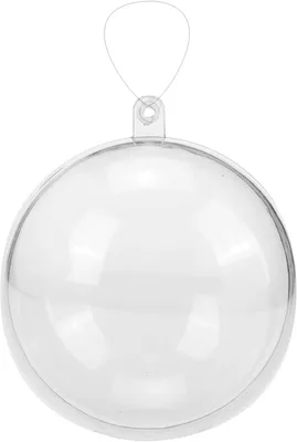 Productafbeelding van Kunststof bal - Diameter 16 cm - Kristalhelder - Kan in 2 helften worden verdeeld - Vullen en decoreren