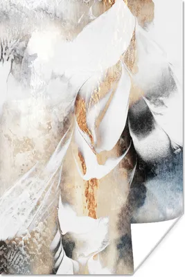 Produktbild von MuchoWow® Poster Abstrakt - Gold - Design - Luxe 20x30 cm - Papierdruck