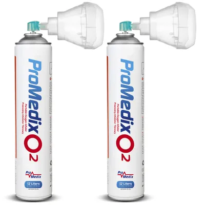 Obrázek produktu pro 2x přenosný inhalátor 99,4% kyslíku Promedix 12L PR-994