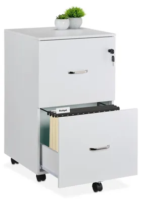 Produktbild von Rollcontainer mit Schloss, 2 Schubladen, A4/Letter-Ordner