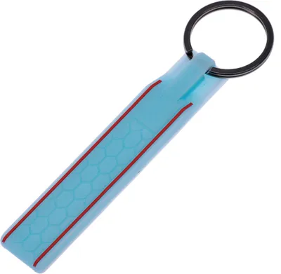Produktbild von Silikon Schlüssel Band Key Tag Schlüssel Anhänger im Wabe Design Fluoreszierend Blau kompatibel mit Wabe Design von VW SEAT Skoda