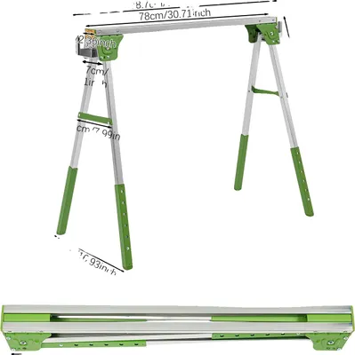 Obrázok produktu pre Sklápací kôň na pílu, nastaviteľná výška, vysoká nosnosť, zelený