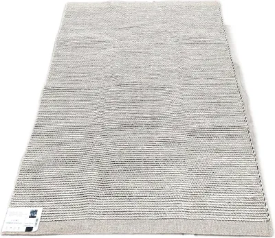 Zdjęcie produktu dla MY RUG Wełniany dywan do pokoju dziecięcego 200 x 140 cm Roshni kremowy szary beżowy ręcznie tkany wełniany dywan do pokoju dziecięcego produkt naturalny tkany na płasko