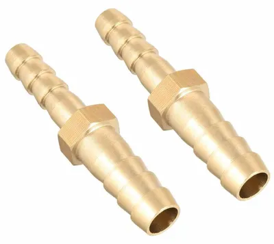 Image de 2 raccords en laiton pour tuyaux, diamètre 8 mm vers 6 mm