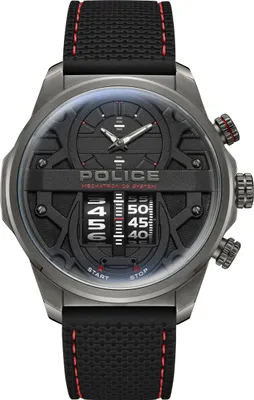 Produktbild von POLICE Herrenuhr Quarzuhr grau /schwarz onesize Herren 44 PEWJM0006505