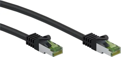 Immagine prodotto di 25x Goobay 61098 Cavo patch RJ45 con cavo CAT 8.1 S/FTP grezzo, nero, 10 m - conduttore in rame, guaina LSZH senza alogeni, spina RJ45 (CAT 6A)