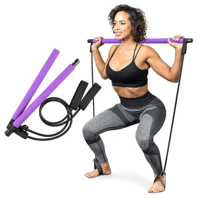 Produktbild von Pilates-Bar-Yoga-Stick – Pilates-Bar-Set für das Heim-Fitnessstudio mit Pilates-Widerstandsbändern