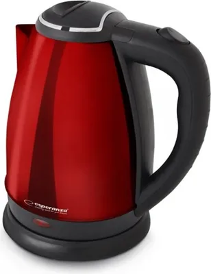 Produktbild von Esperanza  Wasserkocher 1,8 l, 1800 W, Schwarz, Rot, Kunststoff, Edelstahl