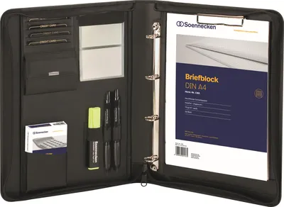 Obrázok produktu pre Soennecken Schreibmappe Berlin 5166 Nappaleder schwarz