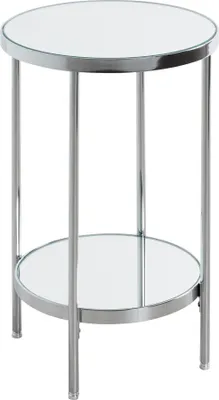Produktbild von HAKU Beistelltisch chrom - Metall, Spiegel 5 mm, B/H/T: 28x46x28 cm