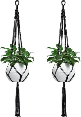 Produktbild von Blumenampeln, 2er Set Makramee Blumenampel Baumwollseil Hängeampel 104cm