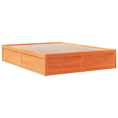 Produktbild von Massivholzbett ohne Matratze Wachsbraun 160x200 Kiefernholz