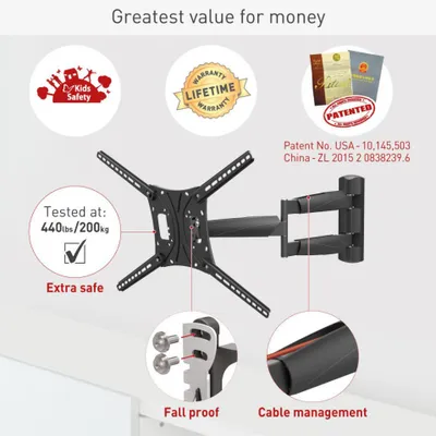 Obrázok produktu pre Barkan TV Wall Mount 13"- 83" Black