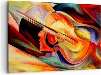 Produktbild von Bild auf Leinwand - Leinwandbild - Abstraktion modern - 120x80cm - Wand Bild - Wanddeko - Leinwanddruck - Bilder - Kunstdruck - Wanddekoration - Leinwand bilder - Wandkunst - AA120x80-3669