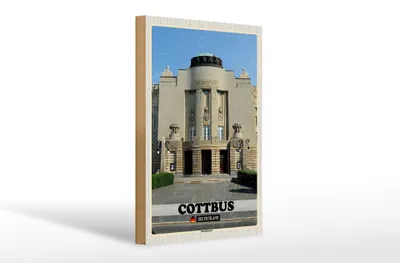 Produktbild von Holzschild Städte Cottbus Staatstheater Architektur 20x30cm