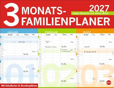 Produktbild von 3-Monats-Familienplaner 2027