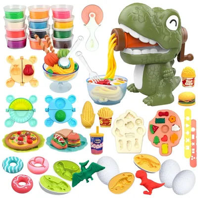 Produktbild von Solidchoice – Dinosaurier-Tonset mit 42 Teilen und Werkzeugen