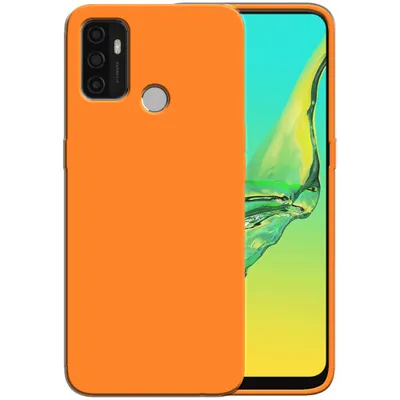 Image de Smartphonica Étui en silicone pour OPPO A53 2020 avec intérieur souple - Orange
