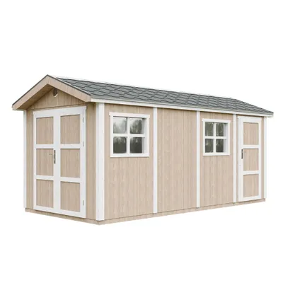 Obrázek produktu pro Kvalitní zahradní přístřešek 11,47 m² - V252x250x530 cm - Timbela M915C-TERRA BROWN