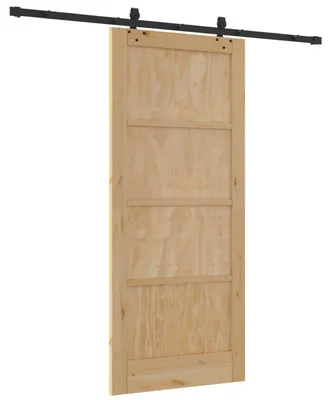 Produktbild von Schiebetür Natürlich und Schwarz 86 x 198,5 cm