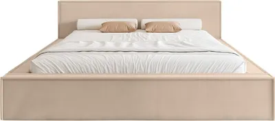 Produktbild von FEDVE Polsterbett Mendocino Classic Low aus Velvet 180x200 cm, Beige