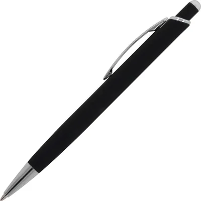 Produktbild von Kugelschreiber / aus Metall / mit Soft Touch / Farbe: schwarz