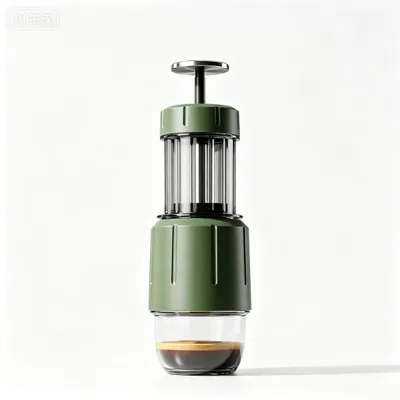 Produktbild von Filterkaffeemaschine H4D Tragbare Espressomaschine Manuell Kompakte Hand-Kaffeemaschine für Reise, Camping/Büro Leichtes Pumpen