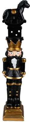 Produktbild von Clayre & Eef Weihnachtsdekoration Nussknacker 23 cm Schwarz Polyresin