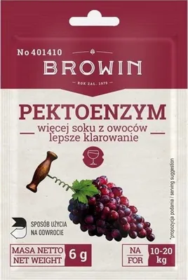 Image de Pectoenzymes séchées pour le vin et le jus Papidase 10-20kg 6g