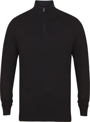 Produktbild von Henbury - Sweatshirt Reißverschluss für Herren PC6192 (L) (Schwarz)