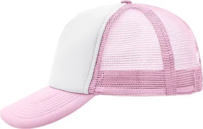 Produktbild von 5 Panel Polyester Mesh Cap white/baby-pink, Gr. one size
