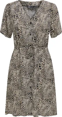 Produktbild von ONLY Legeres Mini Kleid Design Muster Blusenkleid Kurzarm Größe: M