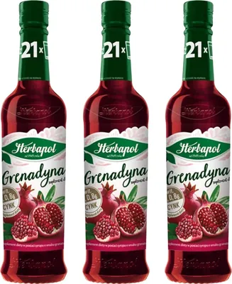 Immagine prodotto di Herbapol Sciroppo di melograno 3x 410 ml - Sciroppo di melograno per acqua e cocktail