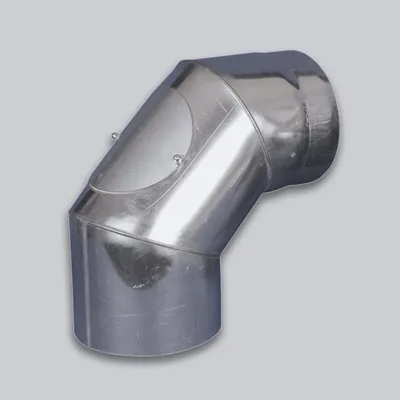 Produktbild von Ofenrohr Edelstahl Bogen 90° mit Revisionstür, Ø 200 mm