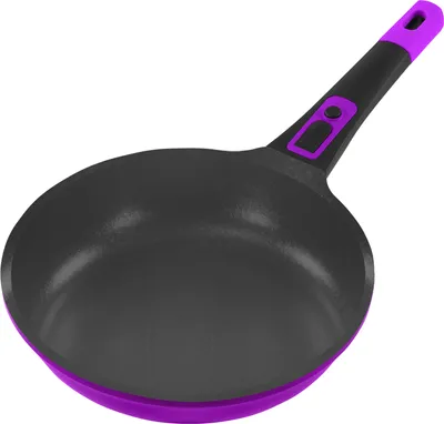 Produktbild von Ø28cm Bratpfanne flach / ca. 5.5cm hoch KING® BEERE Click-Grip Aluguss mit keramisch verstärkter Antihaft-Beschichtung: XYLAN™ PLUS SILVER DIAMOND / abnehmbarer Pfannengriff / Farbe: BEERE